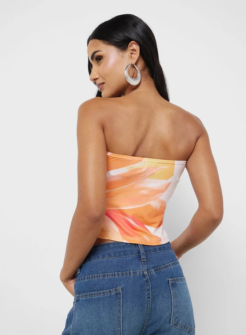 Ginger Bandeau Floral Print Top